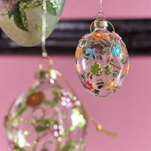 Lade das Bild in den Galerie-Viewer, Anhänger Ei mit Blumen, 6.5 cm