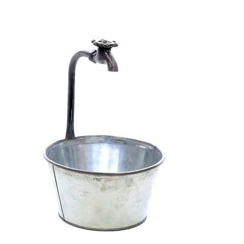 Pflanzschale mit Wasserhahn, verzinkt – Shoppen Im Kaufrausch