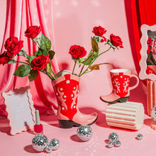 Lade das Bild in den Galerie-Viewer, Sass & Belle Becher "Cowboystiefel", rot/rosa