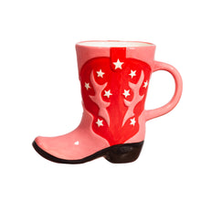 Lade das Bild in den Galerie-Viewer, Sass & Belle Becher "Cowboystiefel", rot/rosa