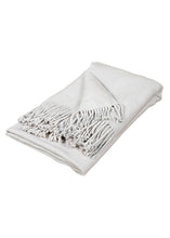 Lade das Bild in den Galerie-Viewer, Hellgraue Decke aus 100% Seide