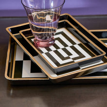 Lade das Bild in den Galerie-Viewer, 3er-Set Tabletts "Black/White"