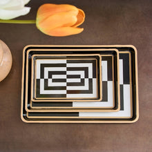 Lade das Bild in den Galerie-Viewer, 3er-Set Tabletts "Black/White"