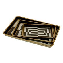 Lade das Bild in den Galerie-Viewer, 3er-Set Tabletts "Black/White"