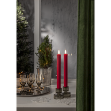 Lade das Bild in den Galerie-Viewer, 2er-Set LED-Kerzen "Stripe", rot