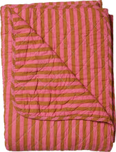 Lade das Bild in den Galerie-Viewer, Tagesdecke "Ethnic Stripe" 140x180 cm, rosa/braun