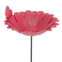 Lade das Bild in den Galerie-Viewer, Vogeltränke Blume auf Stab, pink