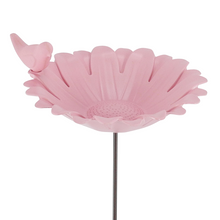 Lade das Bild in den Galerie-Viewer, Vogeltränke Blume auf Stab, rosa