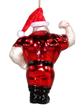 Lade das Bild in den Galerie-Viewer, Weihnachtsanhänger "Santa Bodybuilder"