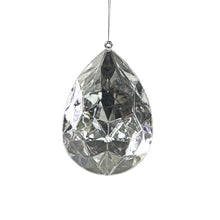 Lade das Bild in den Galerie-Viewer, XL-Anhänger "Diamant" Tropfen weiß, 13x19 cm