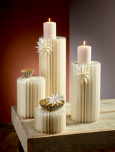 Lade das Bild in den Galerie-Viewer, 6er-Set Anhänger Papiersterne, naturweiß