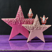 Lade das Bild in den Galerie-Viewer, Deko-Stern mit Santa rosa, 13 cm