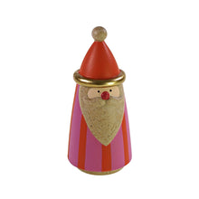 Lade das Bild in den Galerie-Viewer, Nikolaus-Figur mit orange-rosa gestreiftem Mantel und oranger Mütze.