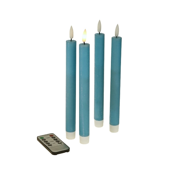 4er Set LED-Kerzen, blau – Shoppen Im Kaufrausch