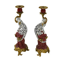 Lade das Bild in den Galerie-Viewer, 2er-Set Kerzenhalter "Leoparden", 33 cm
