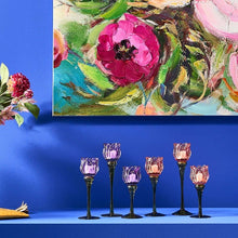 Lade das Bild in den Galerie-Viewer, Windlicht "Tulpe" rot, 26 cm