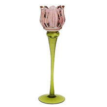 Lade das Bild in den Galerie-Viewer, Windlicht "Tulpe" rosa, 26 cm