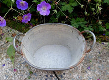 Lade das Bild in den Galerie-Viewer, Pflanzschale aus Zink mit Henkeln
