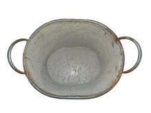Lade das Bild in den Galerie-Viewer, Pflanzschale aus Zink mit Henkeln