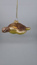 Laden und Abspielen von Videos im Galerie-Viewer, Weihnachtsanhänger "Schildkröte", braun