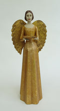 Lade das Bild in den Galerie-Viewer, Meander Kerzenhalter "Engel" 37 cm, gold