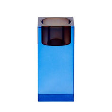 Lade das Bild in den Galerie-Viewer, Teelichthalter Kristallglas M, blau/orange