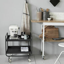Lade das Bild in den Galerie-Viewer, Küchenwagen "Roll" von House Doctor als Abstellfläche für Kaffeemaschine und Küchenutensilien.