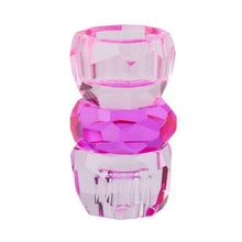 Lade das Bild in den Galerie-Viewer, Kerzenhalter Kristall, rosa/pink