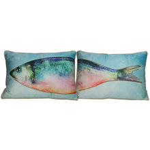 Lade das Bild in den Galerie-Viewer, 2er-Set Kissen "Blue Fish", 35 x 50 cm