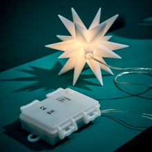 Lade das Bild in den Galerie-Viewer, LED-Stern mit Beleuchtung für die Weihnachtsdekoration mit Battriefach.