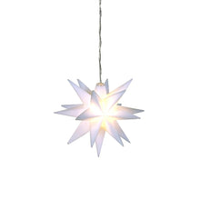 Lade das Bild in den Galerie-Viewer, LED-Stern aus weißem Kunststoff mit Beleuchtung.