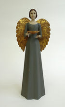 Lade das Bild in den Galerie-Viewer, Meander Kerzenhalter "Engel" 37 cm, grau