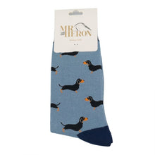 Lade das Bild in den Galerie-Viewer, Mr. Heron Socken "Dackel", blau/blau