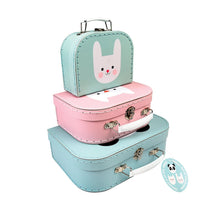 Lade das Bild in den Galerie-Viewer, 3er-Set Spielkoffer "Panda, Katze & Hase"