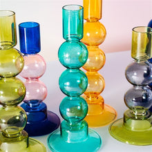 Lade das Bild in den Galerie-Viewer, Kerzenhalter "Bubble" türkis, 20 cm