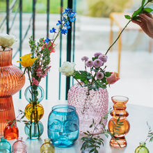 Lade das Bild in den Galerie-Viewer, Vase "Bubble" gelb/türkis, 22 cm