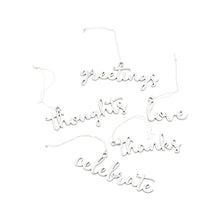 Lade das Bild in den Galerie-Viewer, Monograph 5er-Set Geschenkanhänger "Gifted", silber