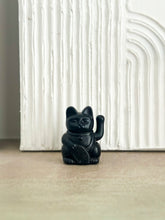 Lade das Bild in den Galerie-Viewer, Myneko by Donkey Winkekatze "Solar", Schwarz
