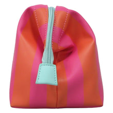 Lade das Bild in den Galerie-Viewer, Kosmetiktasche 21x15 cm, pink/orange-gestreift
