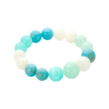 Lade das Bild in den Galerie-Viewer, Armband &quot;Bubblegum&quot;, türkis/weiß
