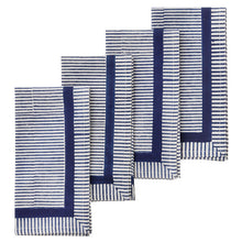 Lade das Bild in den Galerie-Viewer, Bungalow 4er-Set Stoffservietten "Gaya Indigo", 45x45 cm
