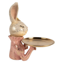 Lade das Bild in den Galerie-Viewer, Deko-Figur "Hasenmädchen mit Tablett"

