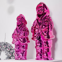 Lade das Bild in den Galerie-Viewer, Weihnachtsmann aus Glas, pink, 65 cm
