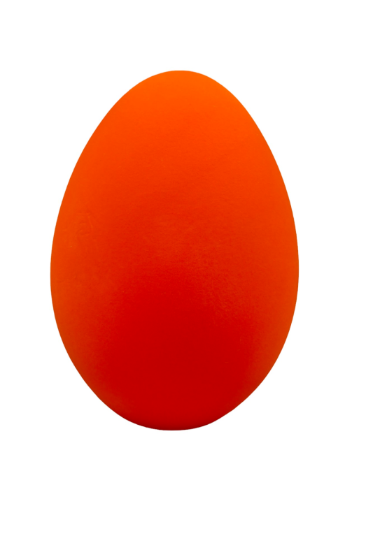 Deko-Ei orange beflockt, 15 cm