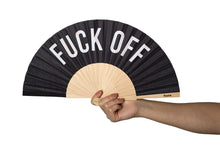 Lade das Bild in den Galerie-Viewer, Fisura Fächer &quot;Fuck Off&quot;, schwarz/weiß
