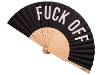 Lade das Bild in den Galerie-Viewer, Fisura Fächer &quot;Fuck Off&quot;, schwarz/weiß
