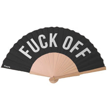 Lade das Bild in den Galerie-Viewer, Fisura Fächer &quot;Fuck Off&quot;, schwarz/weiß
