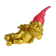 Lade das Bild in den Galerie-Viewer, Zwerg liegend gold/pink, 44 cm
