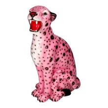 Lade das Bild in den Galerie-Viewer, Gift Company Deko-Figur &quot;Leopard&quot; rosa, 51 cm

