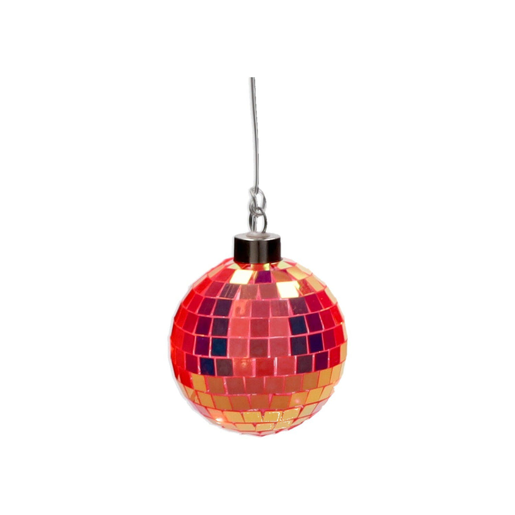Beleuchtete Discokugel von Gift Company in Orange.